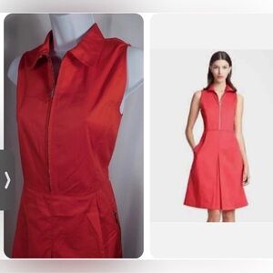 Armani collezioni Sleeveless Red Hot Midi Dress Size 12
